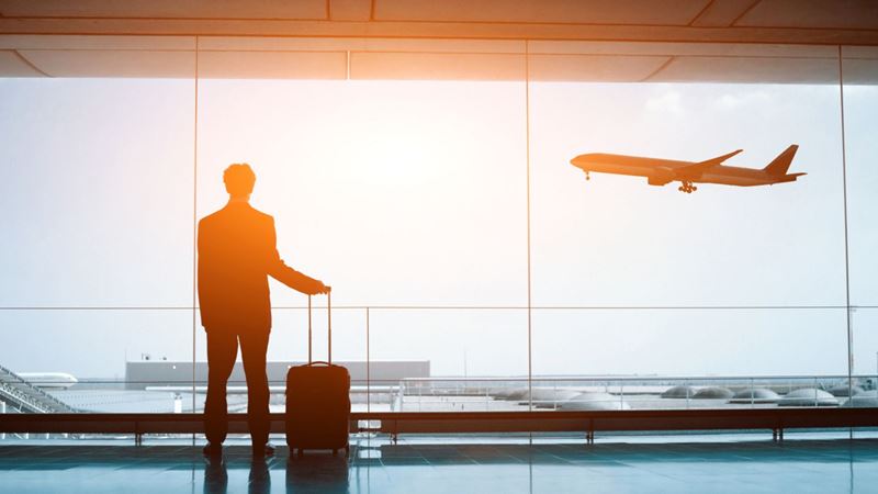 Traveler at airport