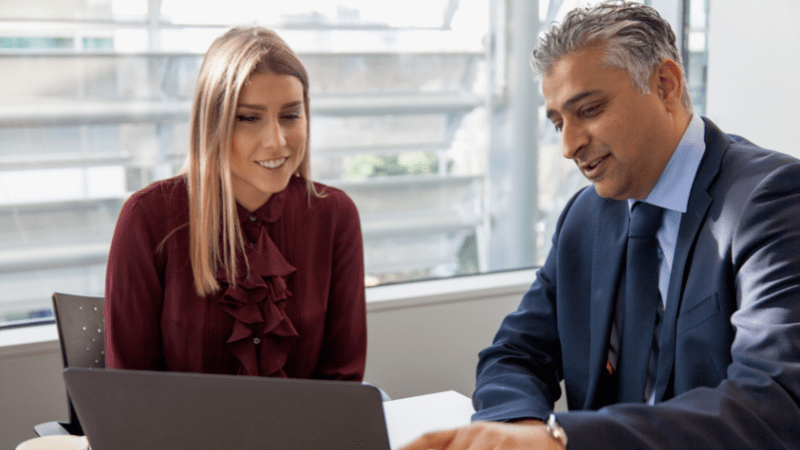 People in front of a computer